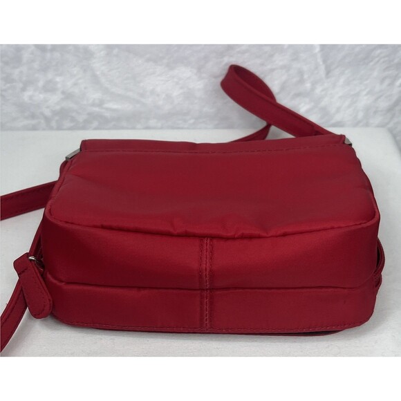 VILLAGER Liz Claiborne Purse All-In-One Crossbody Nylon Red - Picture 6 of 9